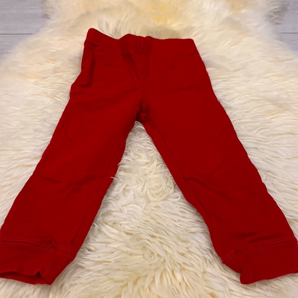 Carter’s Matching 2 piece Set with Long Sleeve Blue Shirt and Red Sweatpants 24M - Picture 5 of 8